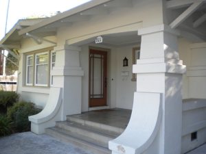 exterior entry of home before paint